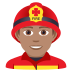 👨🏽‍🚒 man firefighter: medium skin tone display on JoyPixels